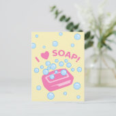 Carte Postale J'adore le savon (Debout devant)