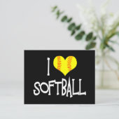 Carte Postale J'adore le softball (Debout devant)