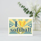Carte Postale "J'adore le softball" (Debout devant)