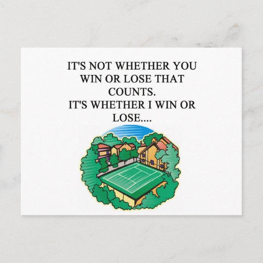 Carte Postale j'adore le tennis (Devant)