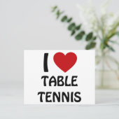 Carte Postale J'adore le tennis de table (Debout devant)