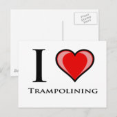 Carte Postale J'adore le trampolining (Devant / Derrière)
