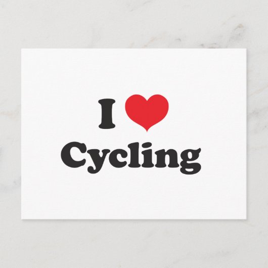 Carte Postale J'adore le vélo (Devant)