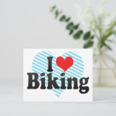 Carte Postale J'adore le vélo (Debout devant)