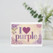 Carte Postale "J'adore le violet" (Debout devant)
