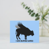 Carte Postale J'adore les ailes de buffle (Debout devant)