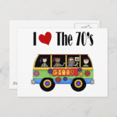 Carte Postale J'adore les années 70 (Devant / Derrière)