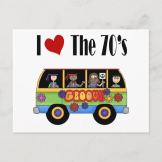 Carte Postale J'adore les années 70
