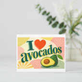 Carte Postale "J'adore les avocats" (Debout devant)