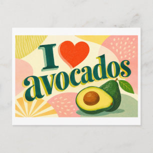 Carte Postale "J'adore les avocats"