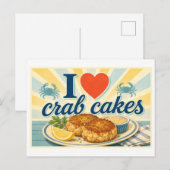 Carte Postale "J'adore les beignets de crabe" (Devant / Derrière)