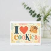 Carte Postale "J'adore les biscuits" (Debout devant)