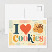 Carte Postale "J'adore les biscuits" (Devant / Derrière)