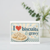 Carte Postale "J'adore les biscuits et la sauce" (Debout devant)