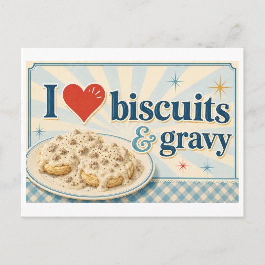 Carte Postale "J'adore les biscuits et la sauce" (Devant)