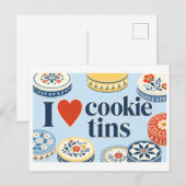 Carte Postale "J'adore les boîtes à biscuits" (Devant / Derrière)