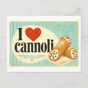 Carte Postale "J'adore les cannoli"