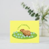 Carte Postale J'adore les capybaras (Debout devant)