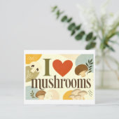 Carte Postale "J'adore les champignons" (Debout devant)