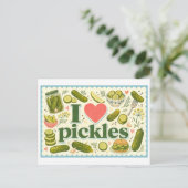 Carte Postale "J'adore les cornichons" (Debout devant)