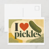 Carte Postale "J'adore les cornichons" (Devant / Derrière)
