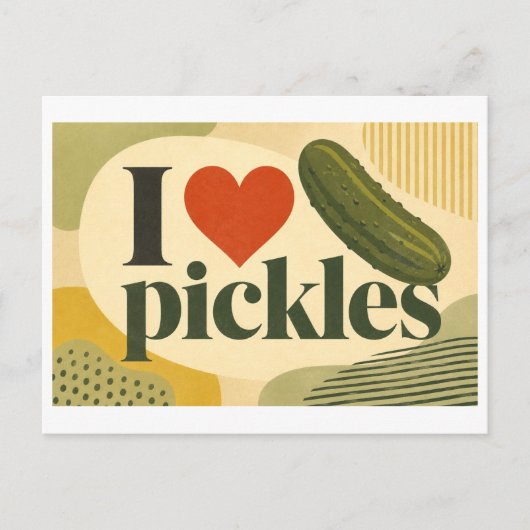 Carte Postale "J'adore les cornichons" (Devant)