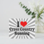 Carte Postale J'adore les cross-country Running (Debout devant)