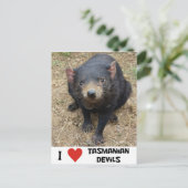 Carte Postale J'adore les diables de Tasmanie (Debout devant)