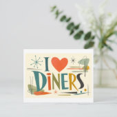 Carte Postale "J'adore les diners" (Debout devant)