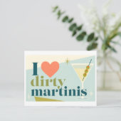 Carte Postale "J'adore les Dirty Martinis" (Debout devant)