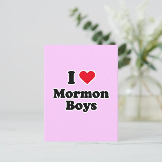 Carte Postale J'adore les garçons mormons (Debout devant)