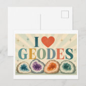 Carte Postale "J'adore les géodes" (Devant / Derrière)
