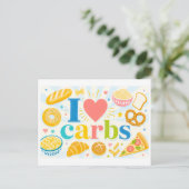Carte Postale "J'adore les glucides" (Debout devant)
