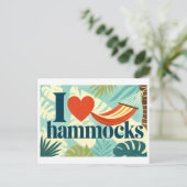 Carte Postale "J'adore les hamacs" (Debout devant)