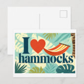 Carte Postale "J'adore les hamacs" (Devant / Derrière)