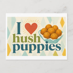 Carte Postale "J'adore les Hush Puppies"