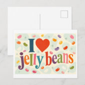Carte Postale "J'adore les Jelly Beans" (Devant / Derrière)