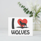 Carte Postale J'adore les loups (Debout devant)