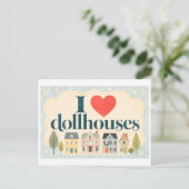 Carte Postale "J'adore les maisons de poupées" (Debout devant)