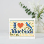 Carte Postale "J'adore les Merlesbleus" (Debout devant)