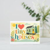 Carte Postale "J'adore les mini maisons" (Debout devant)