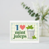 Carte Postale "J'adore les Mint Juleps" (Debout devant)