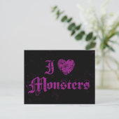 Carte Postale J'adore les Monstres (Debout devant)