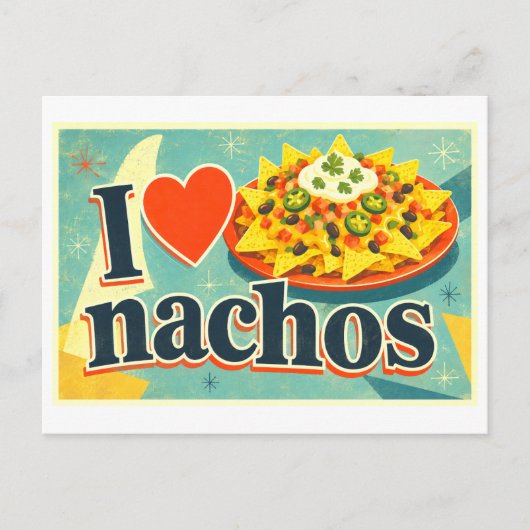 Carte Postale "J'adore les Nachos" (Devant)