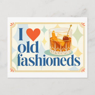 Carte Postale "J'adore les Old Fashioneds"