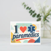 Carte Postale "J'adore les paramédics" (Debout devant)