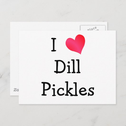 Carte Postale J'adore les pinces à coller (Devant / Derrière)