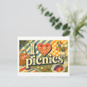 Carte Postale "J'adore les pique-niques" (Debout devant)