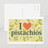 Carte Postale "J'adore les pistaches" (Devant / Derrière)
