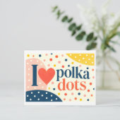 Carte Postale "J'adore les pois" (Debout devant)